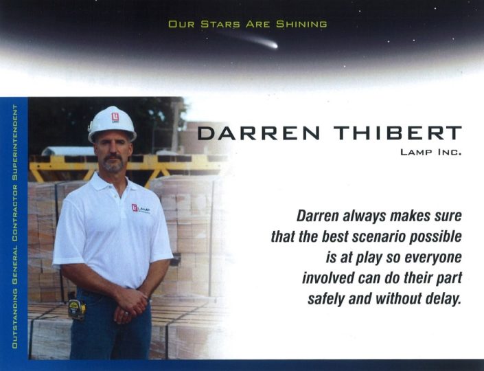 Darren Thibert ASA Outstanding General Contractor Superintendent for 2020