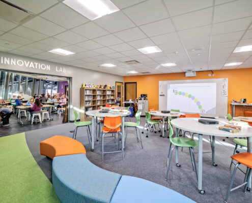 Spencer Loomis Elementary Learning Media Center (LMC) – Renovated Library Space